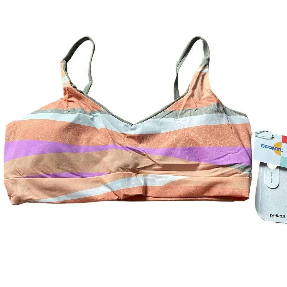 Prana Willow Falls Reversible Swim Top Women's XL Waves Bikini Beach Vacation